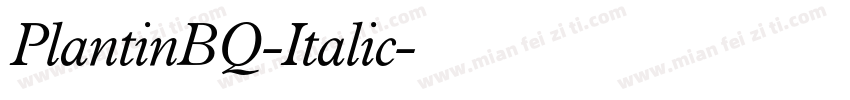 PlantinBQ-Italic字体转换