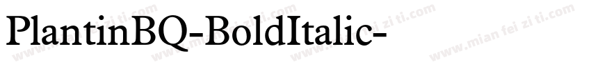 PlantinBQ-BoldItalic字体转换
