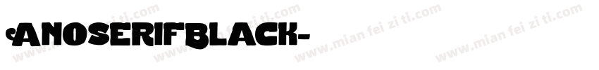 AnoserifBlack字体转换
