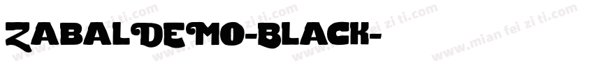 ZabalDEMO-Black字体转换