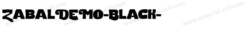 ZabalDEMO-Black字体转换