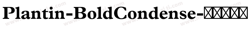 Plantin-BoldCondense字体转换