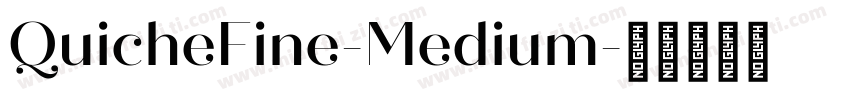 QuicheFine-Medium字体转换