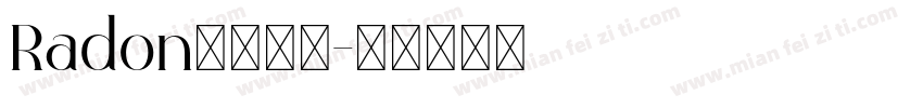 Radon字体下载字体转换