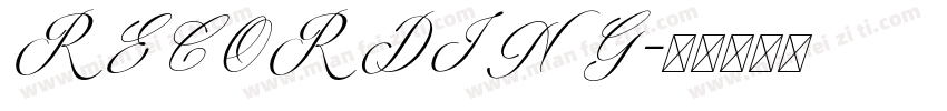recording字体转换