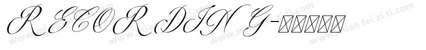 recording字体转换