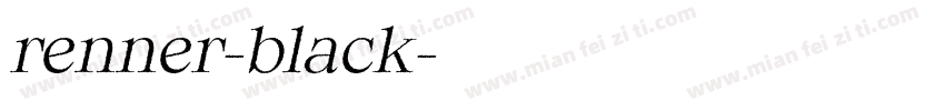 renner-black字体转换