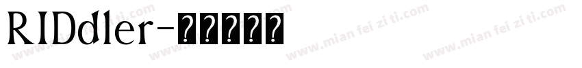 RIDdler字体转换