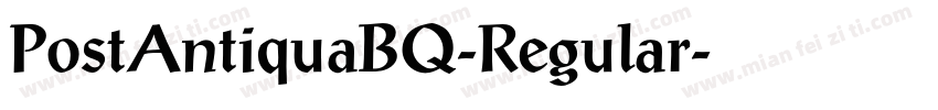 PostAntiquaBQ-Regular字体转换