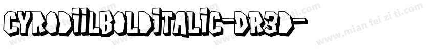 CyrodiilBoldItalic-DR3d字体转换