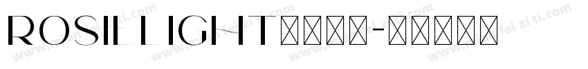 RosieLight字体下载字体转换