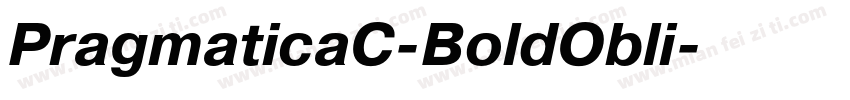 PragmaticaC-BoldObli字体转换