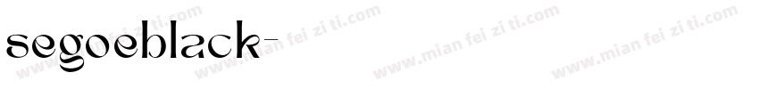 segoeblack字体转换