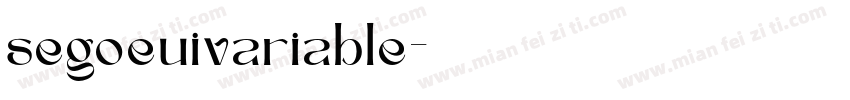 segoeuivariable字体转换