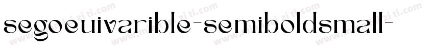segoeuivarible-semiboldsmall字体转换