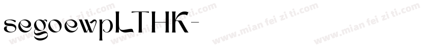 segoewpLTHK字体转换