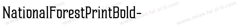 NationalForestPrintBold字体转换