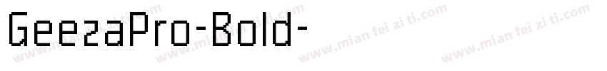 GeezaPro-Bold字体转换