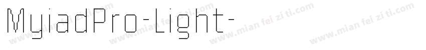 MyiadPro-Light字体转换