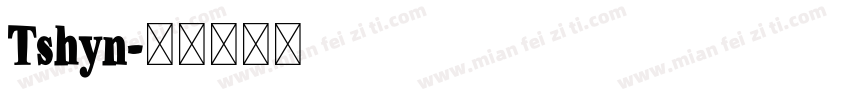 Tshyn字体转换