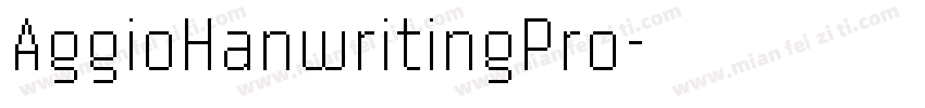 AggioHanwritingPro字体转换
