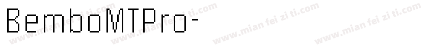 BemboMTPro字体转换
