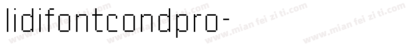 lidifontcondpro字体转换