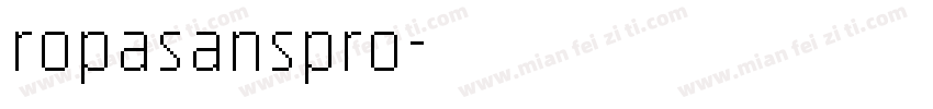 ropasanspro字体转换