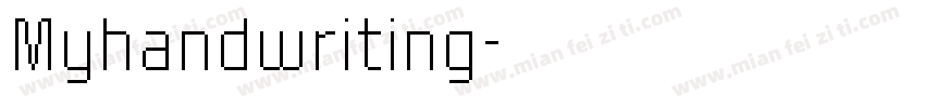 Myhandwriting字体转换