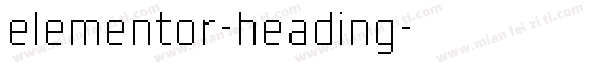 elementor-heading字体转换