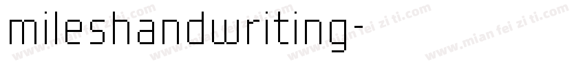 mileshandwriting字体转换