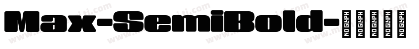 Max-SemiBold字体转换