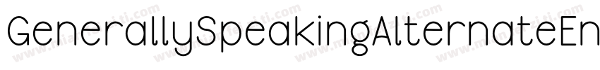 GenerallySpeakingAlternateEndcaps-2YAW字体转换