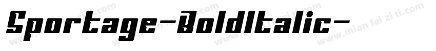 Sportage-BoldItalic字体转换