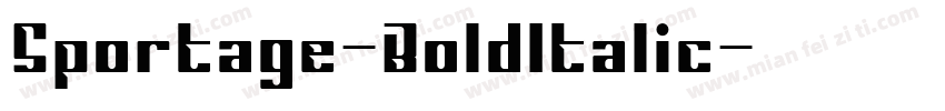 Sportage-BoldItalic字体转换
