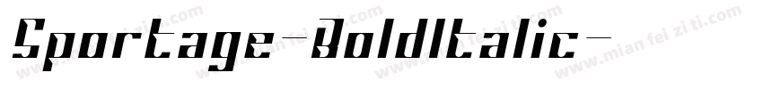 Sportage-BoldItalic字体转换