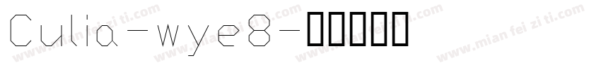 Culia-wye8字体转换