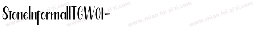 StoneInformalITCW01字体转换