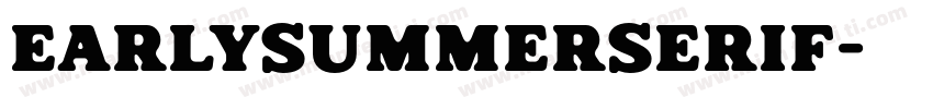 EarlySummerSerif字体转换