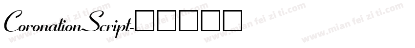 CoronationScript字体转换