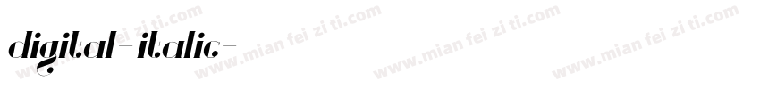 digital-italic字体转换