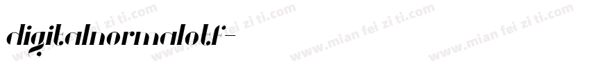 digitalnormalotf字体转换