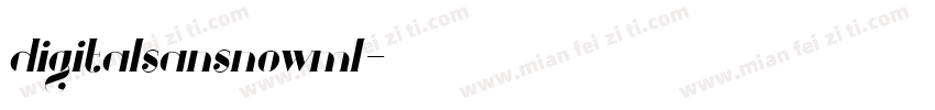digitalsansnowml字体转换