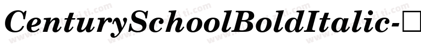 CenturySchoolBoldItalic字体转换