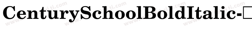 CenturySchoolBoldItalic字体转换