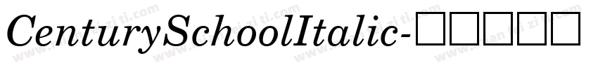 CenturySchoolItalic字体转换