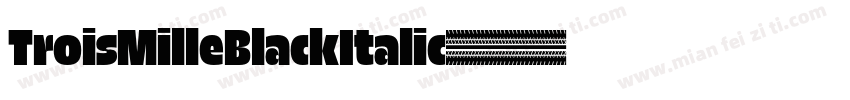 TroisMilleBlackItalic字体转换