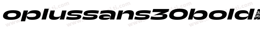 oplussans30bold字体转换