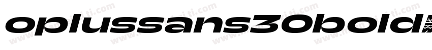 oplussans30bold字体转换
