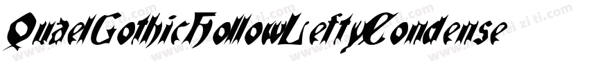 QuaelGothicHollowLeftyCondensed字体转换